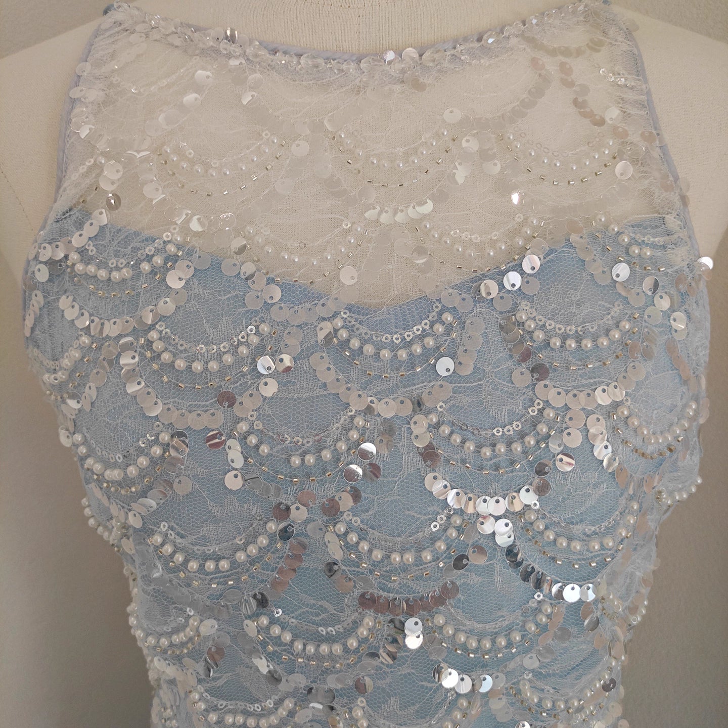 Light Blue Sequin Long Dress