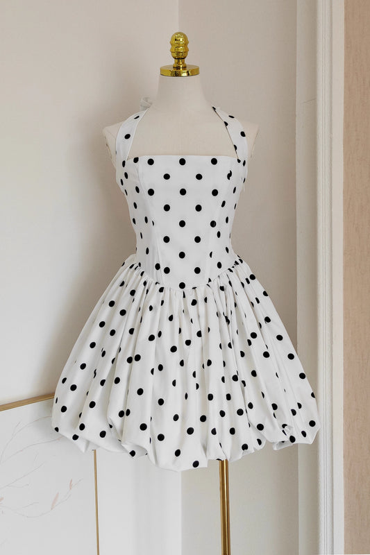 White Polka Dots Dress