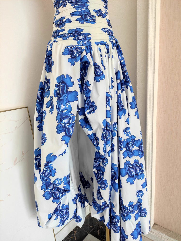Blue Flower Long Dress