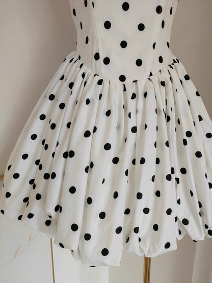 White Polka Dots Dress
