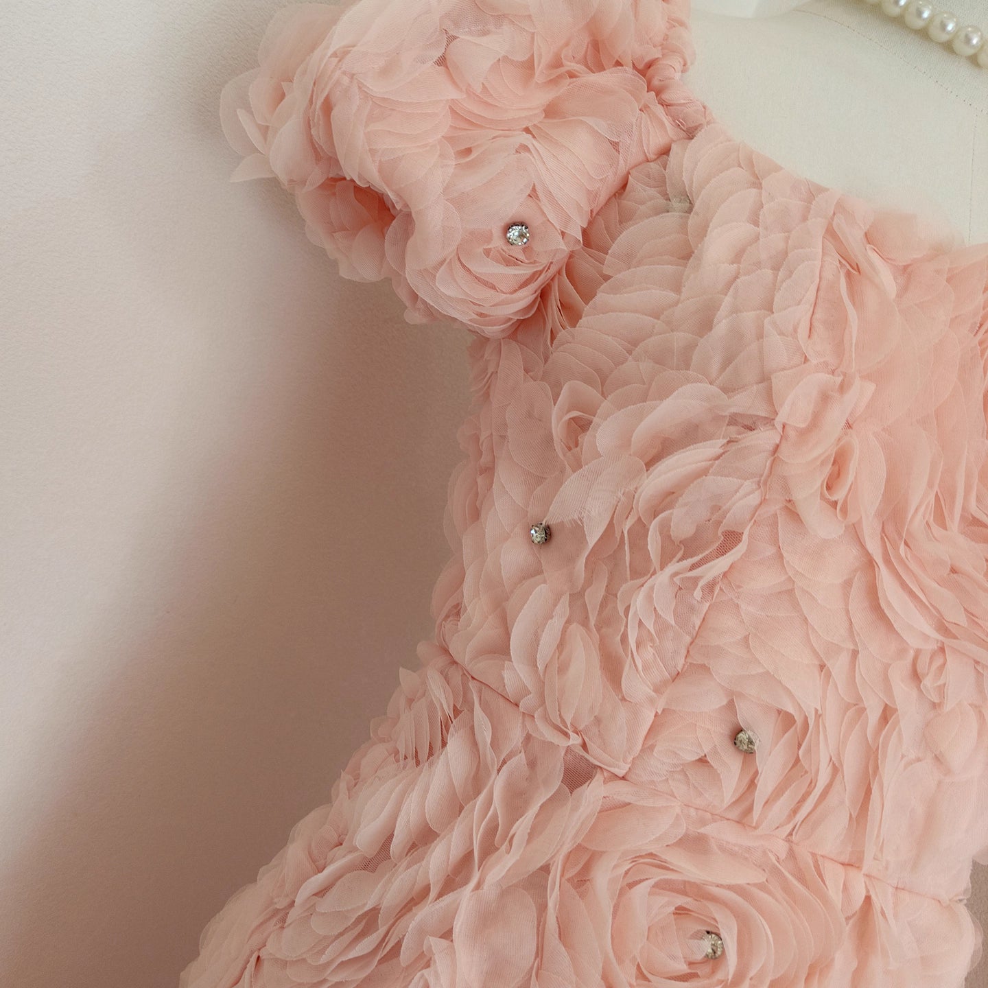 Peach Flower Long Dress