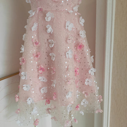 Pink Flower Tube Dress