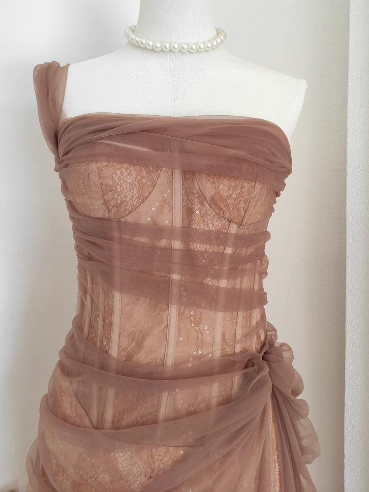Brown Lace Dress