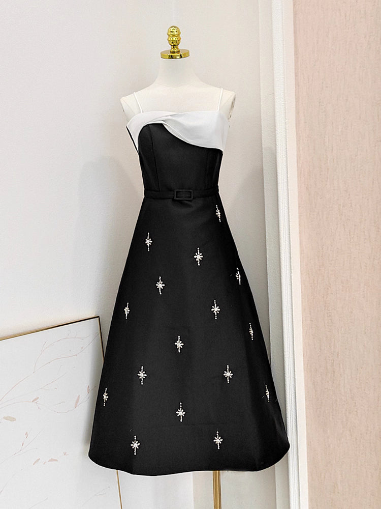 Black Dress with Rhinestones