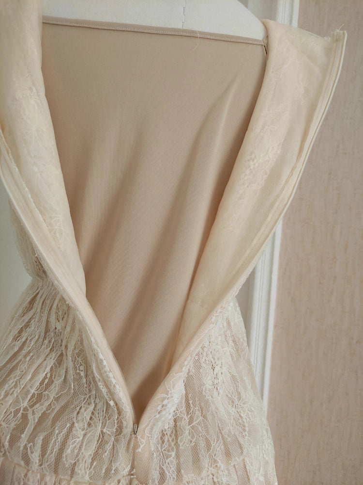 Beige Lace Dress