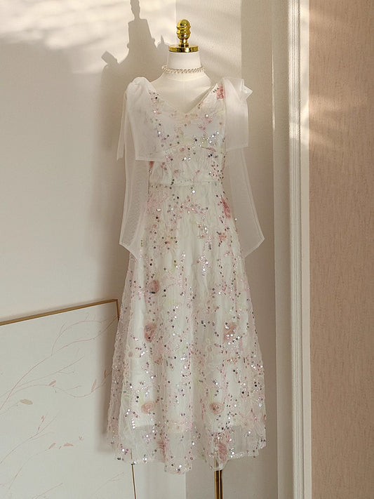 White Sequin Dress