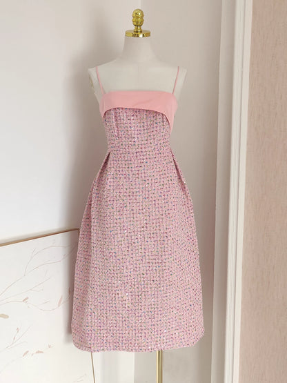 Pink Tweed Dress