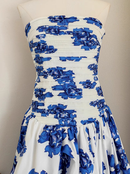 Blue Flower Long Dress