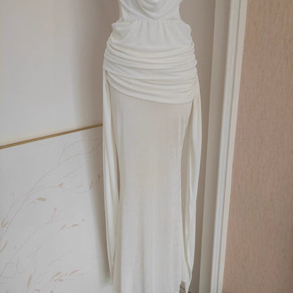 White Backless Dress