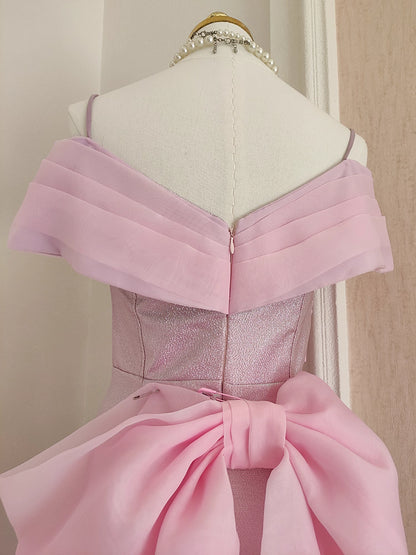Pink Off Shoulder Dress