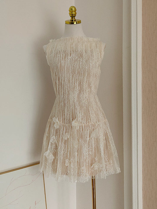 Beige Lace Dress