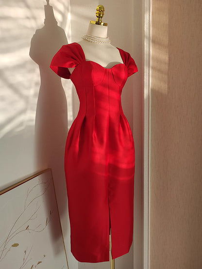 Red Filipiniana Dress