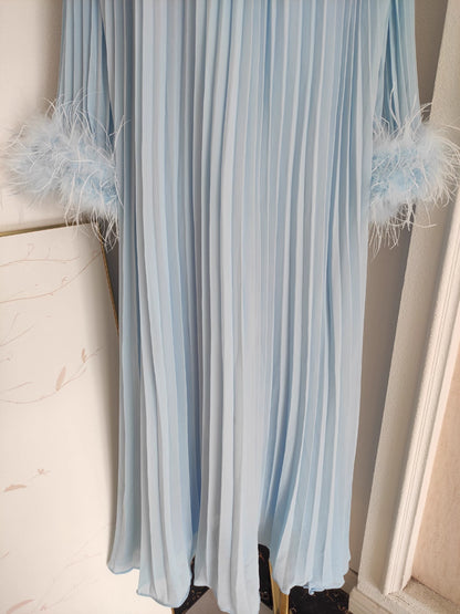 Blue Long Sleeve Dress