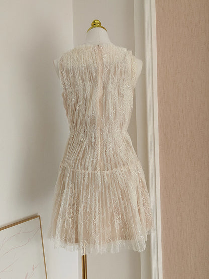Beige Lace Dress