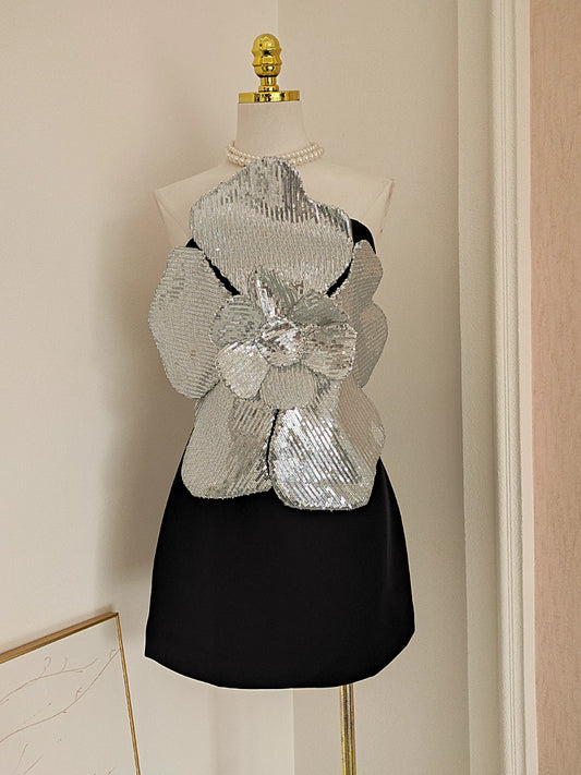 Black and Silver Dress