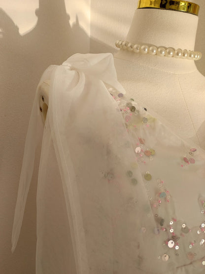 White Sequin Dress