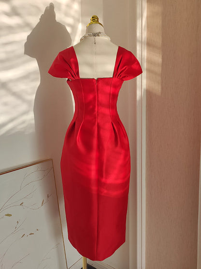 Red Filipiniana Dress