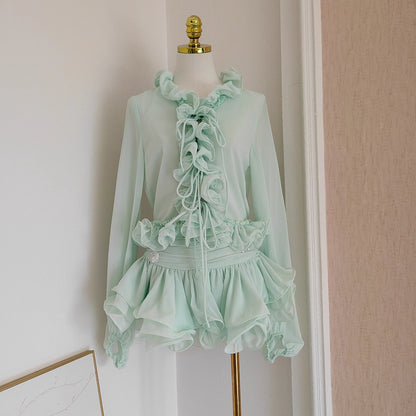 Green Ruffle Set