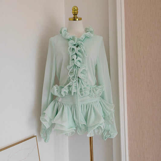 Green Ruffle Set