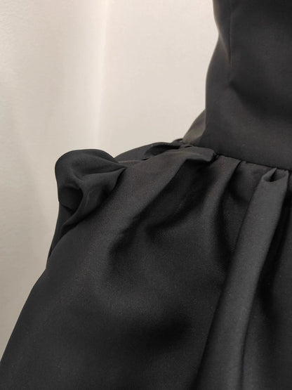 Black Dress with White Ribbon