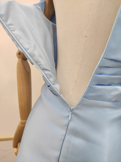 Blue Ribbon Satin Dress