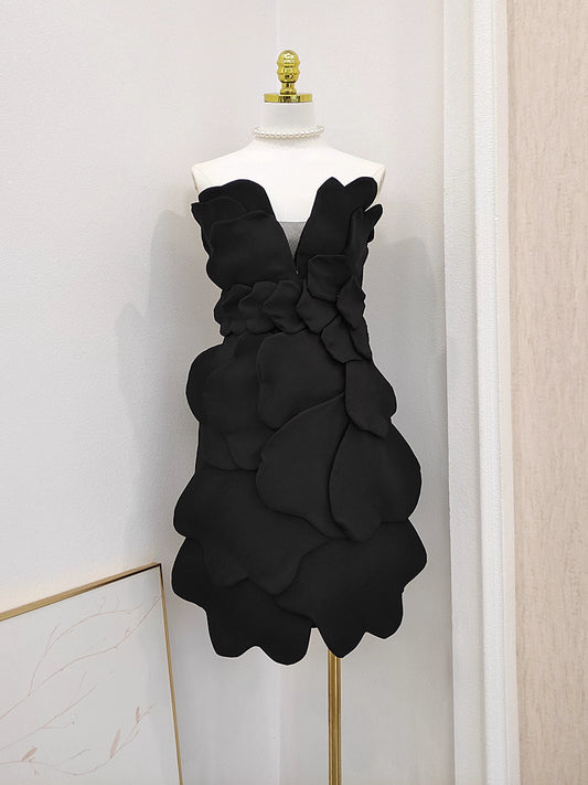 Black Petal Dress