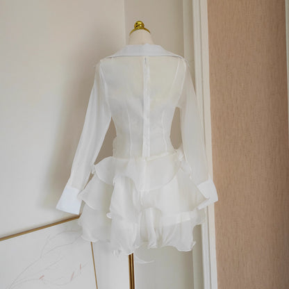 White Long Sleeve Dress