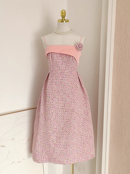 Pink Tweed Dress