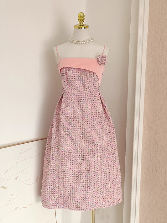 Pink Tweed Dress