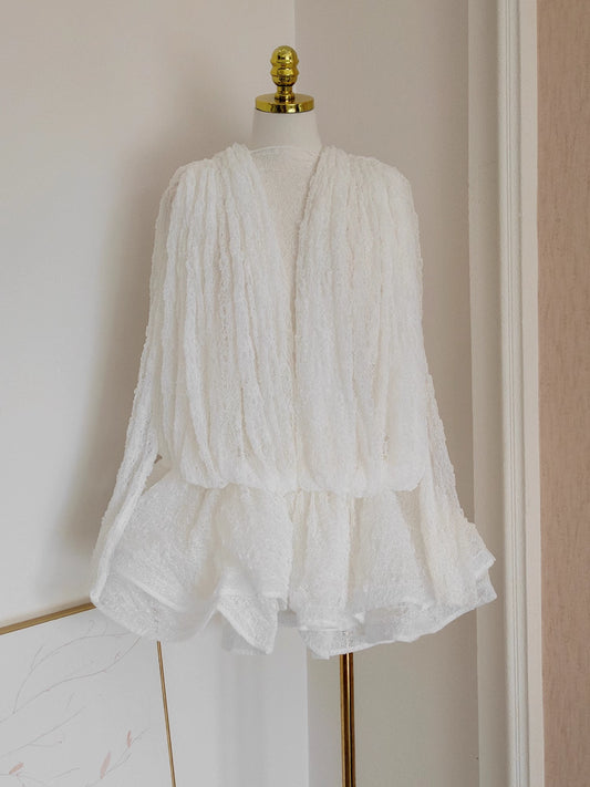 White Long Sleeve Dress