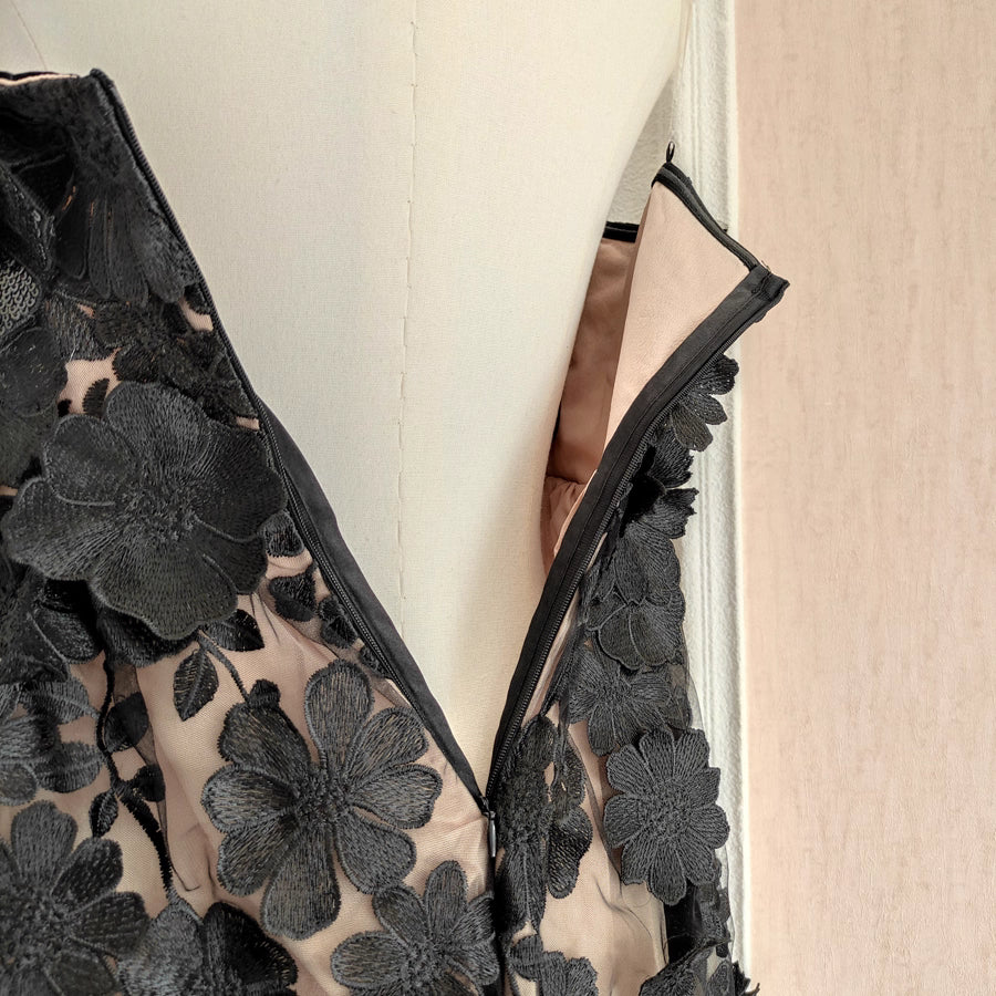 Black Lace Tube Dress