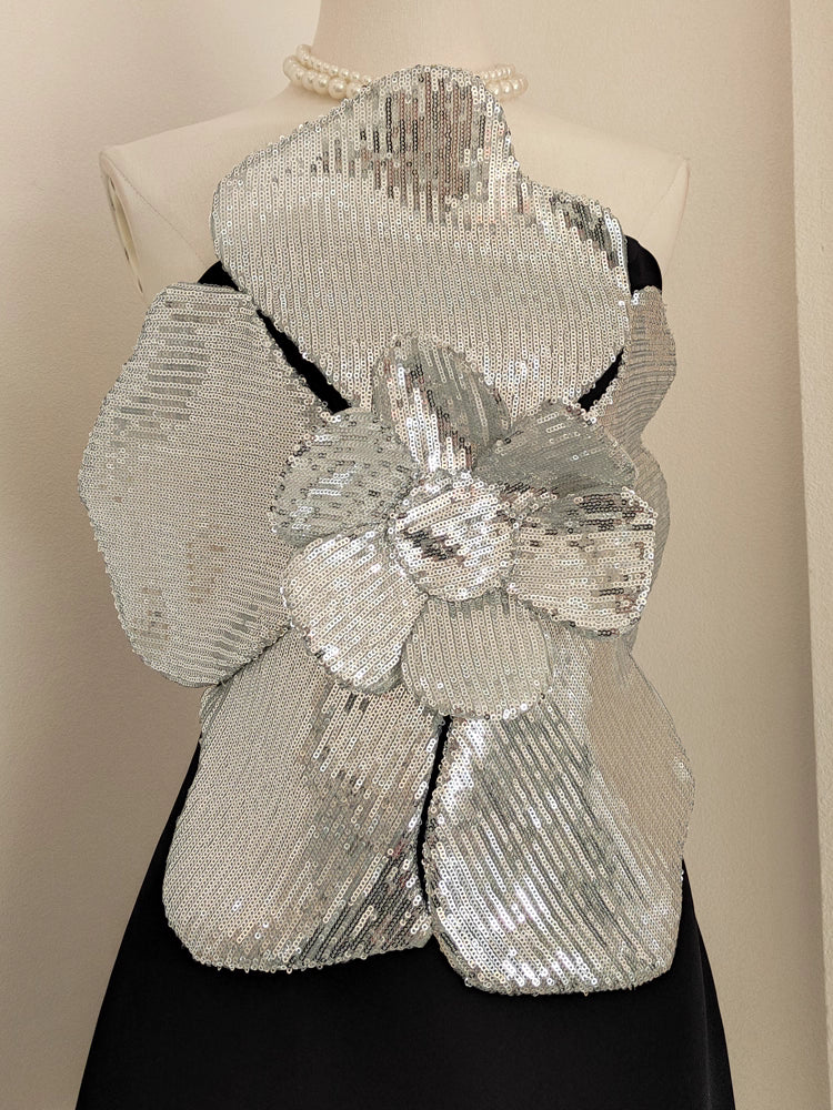 Black and Silver Dress
