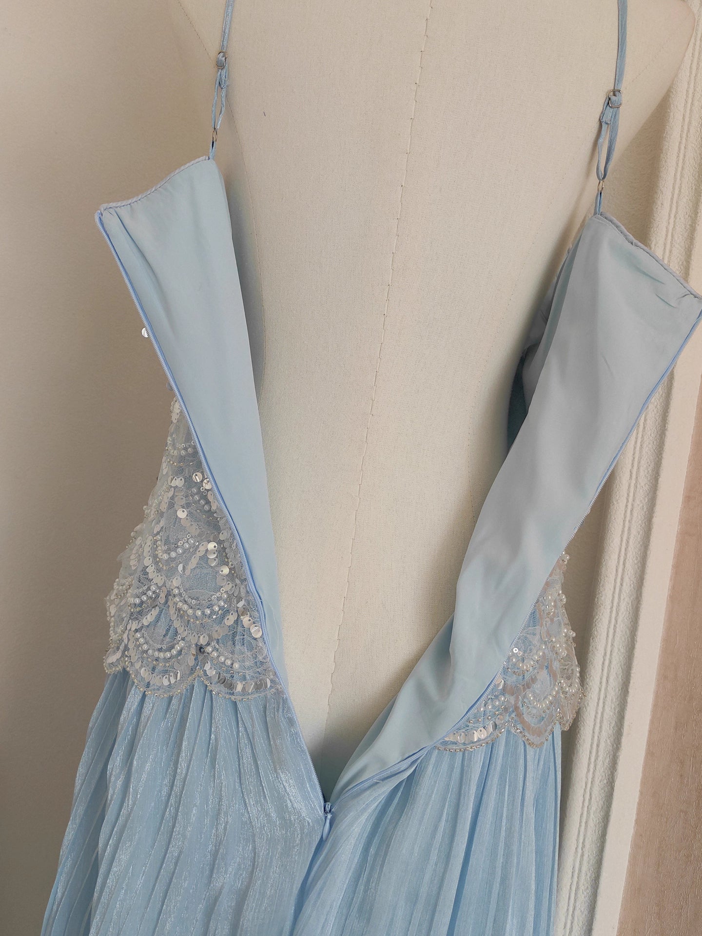 Light Blue Sequin Long Dress