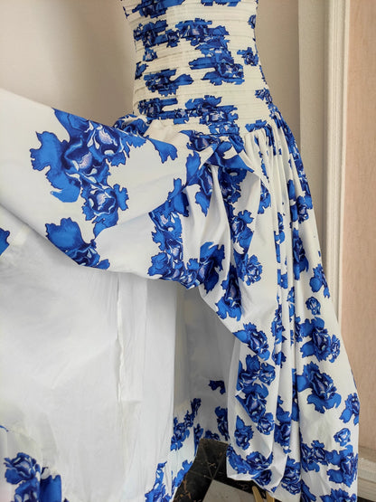 Blue Flower Long Dress