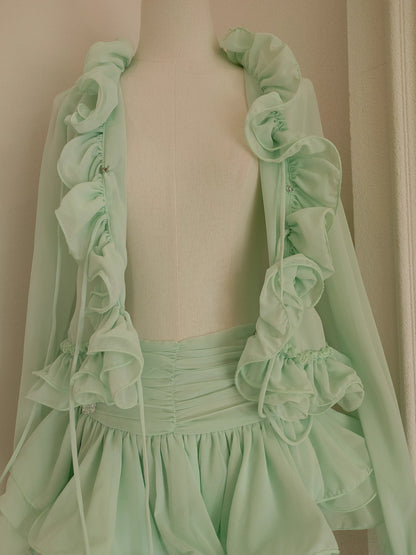 Green Ruffle Set