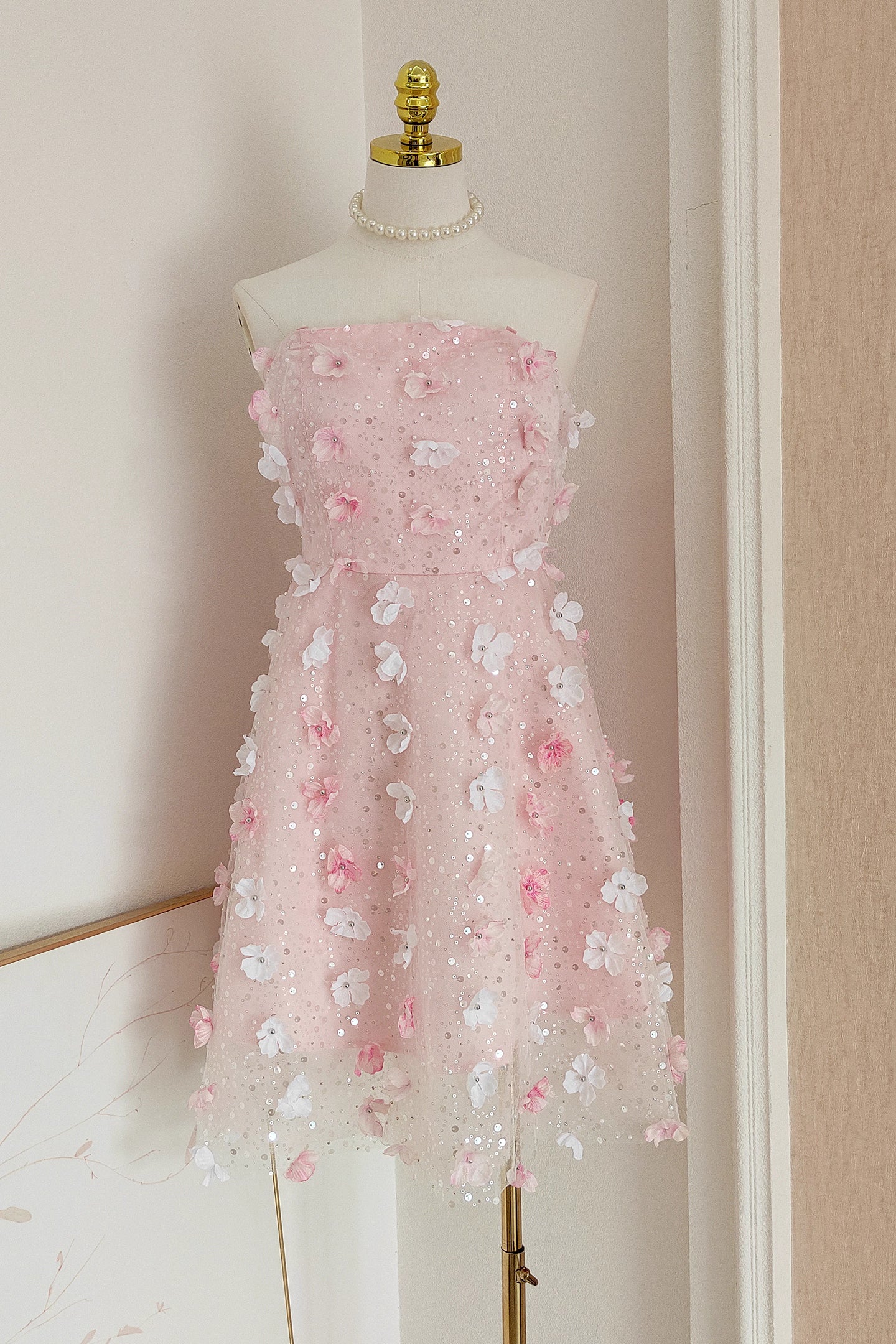Pink Flower Tube Dress