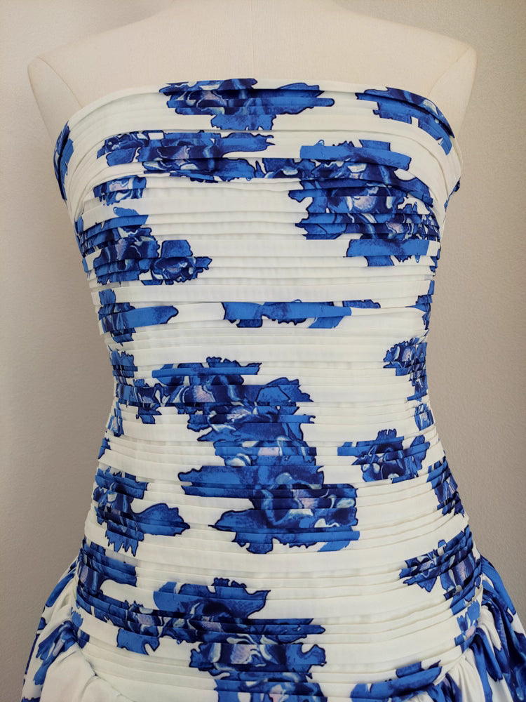 Blue Flower Long Dress