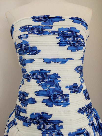 Blue Flower Long Dress