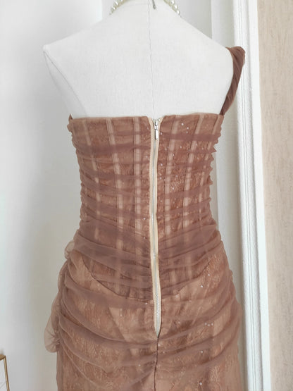 Brown Lace Dress