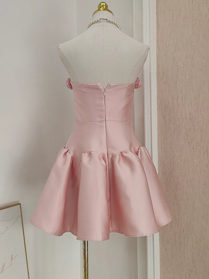 Pink Flower Tube Dress