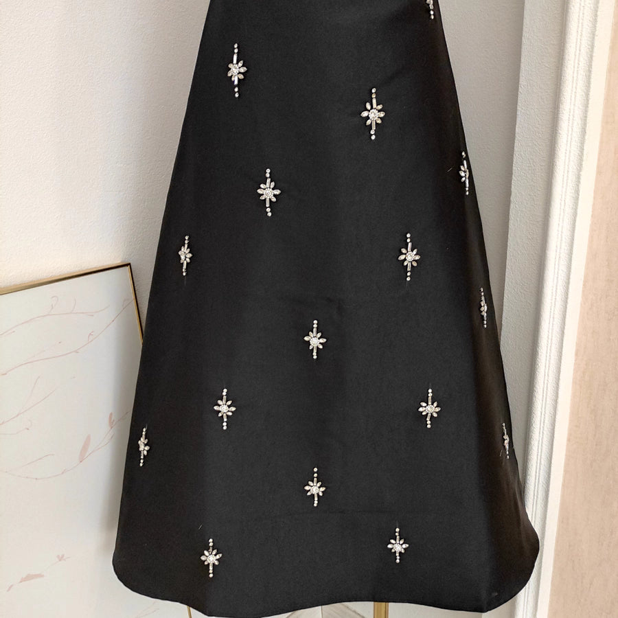 Black Dress with Rhinestones