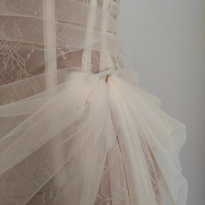 Beige Lace Long Dress