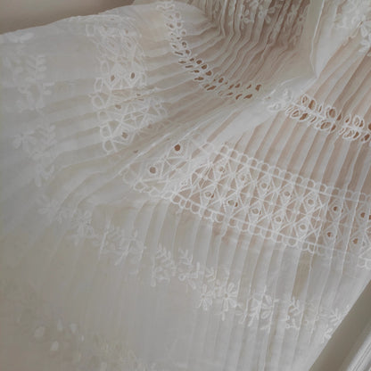 White Lace Collar Long Dress