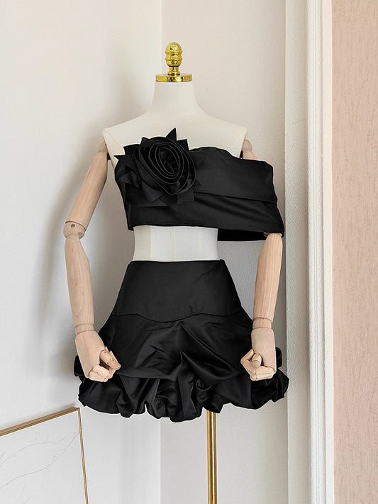 Black Flower Set