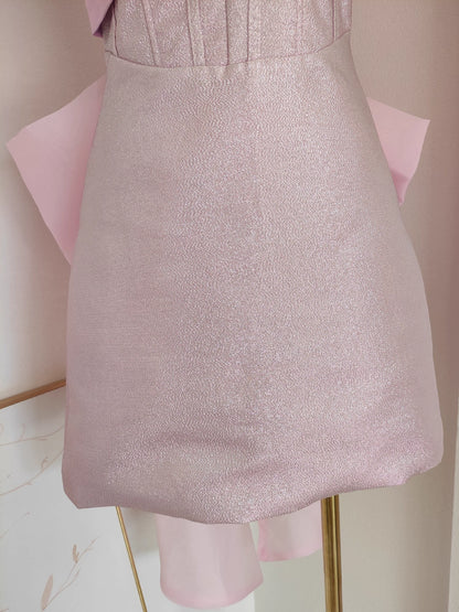 Pink Off Shoulder Dress