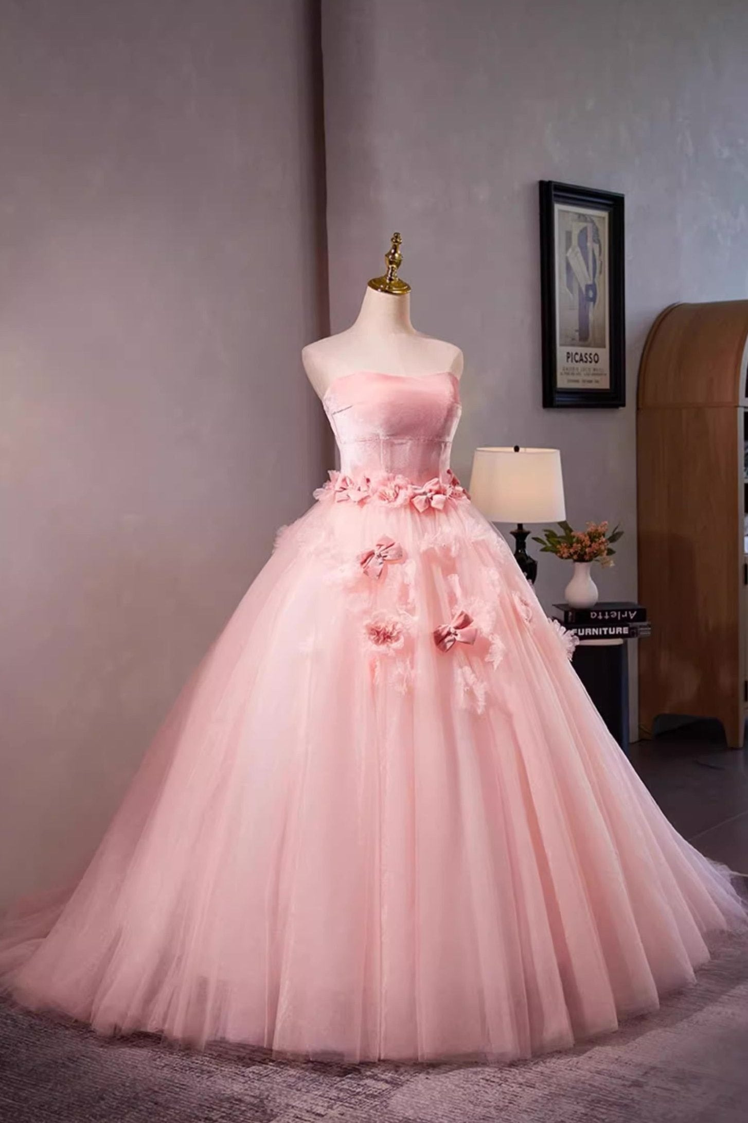 Light Pink Tube Ball Gown – My Store
