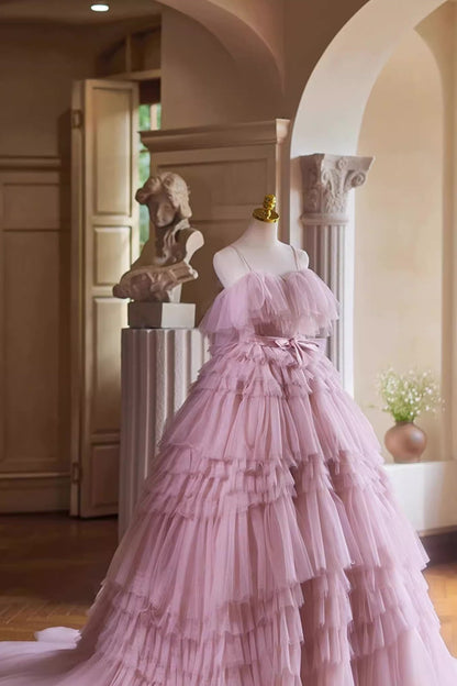 Pink Tulle Ball Gown