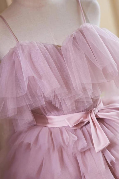 Pink Tulle Ball Gown