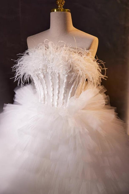 White Tulle Ball Gown