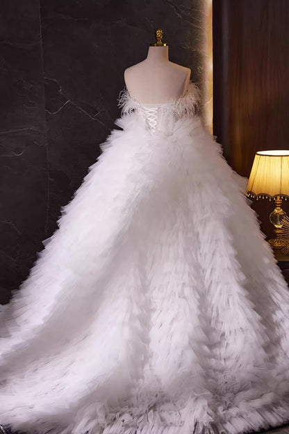 White Tulle Ball Gown